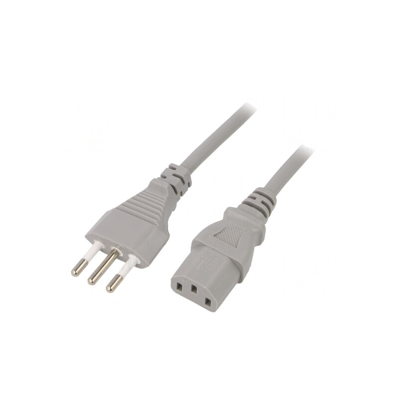 Cablu Alimentare 3m Gri 10A IEC C13 | Electronic-mag.ro | Componente Electronice