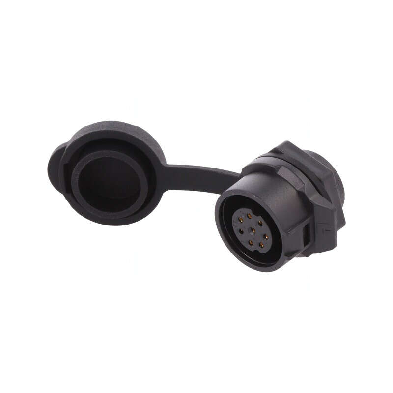 Conector circular soclu 16mm 8 pini aurit 5A mamă | Electronic-mag.ro | Componente Electronice