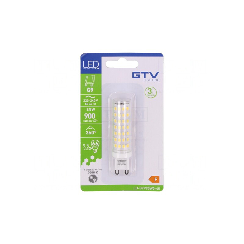Lampă LED alb neutru 9.5W 4000K 900lm G9 | Electronic-mag.ro | Componente Electronice