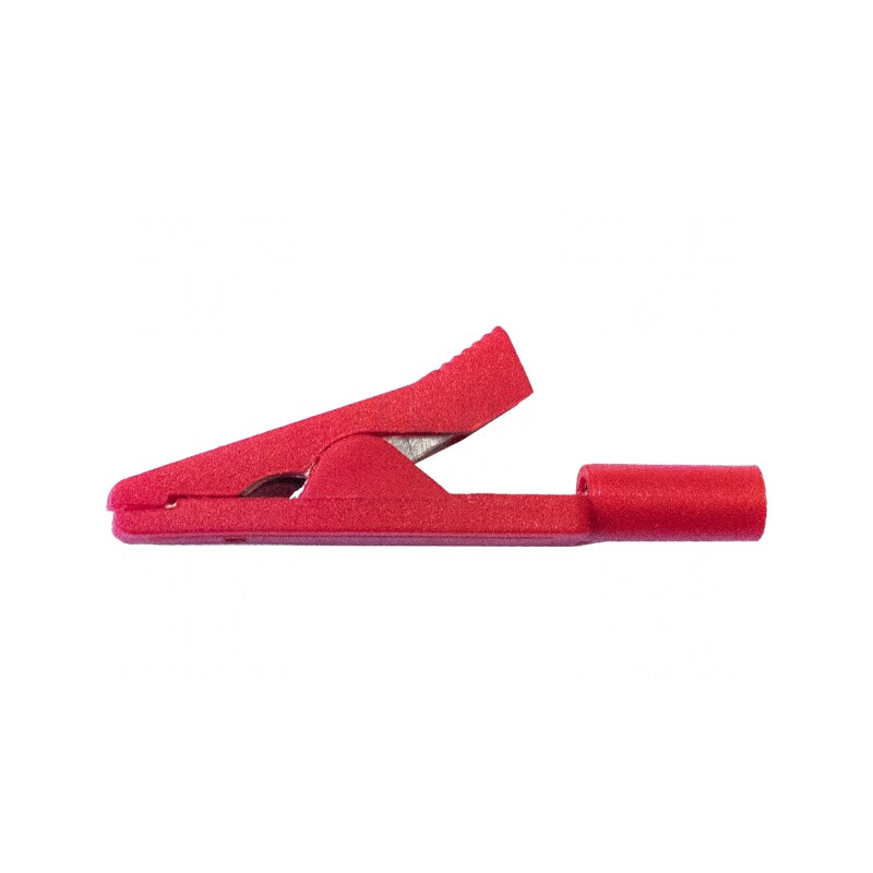Bornă Crocodil Roșie 10A 11mm | Electronic-mag.ro | Componente Electronice