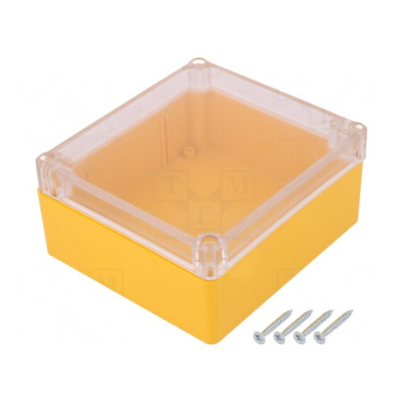 Carcasă Universală ABS Galben IP65 115x125x58mm | Electronic-mag.ro | Componente Electronice