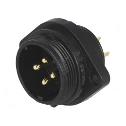 Soclu Tată SP21 4 PIN IP68 30A 500V 4mm2 | Electronic-mag.ro | Componente Electronice