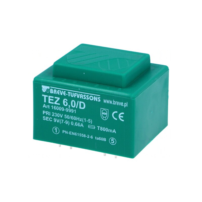 Transformator Încapsulat 6VA 230V 9V PCB | Electronic-mag.ro | Componente Electronice