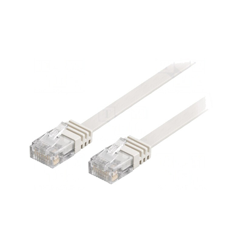 Patch cord U/UTP Cat6 10m Alb PVC | Electronic-mag.ro | Componente Electronice