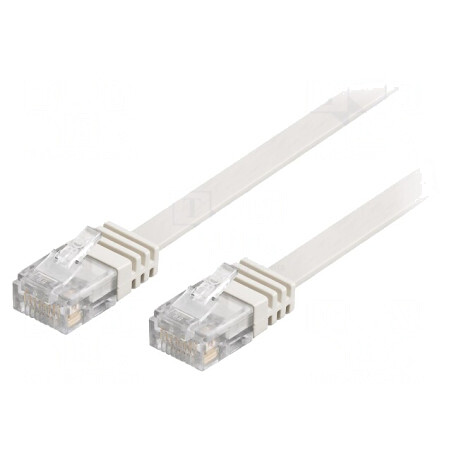 Patch cord U/UTP Cat6 10m Alb PVC | Electronic-mag.ro | Componente Electronice