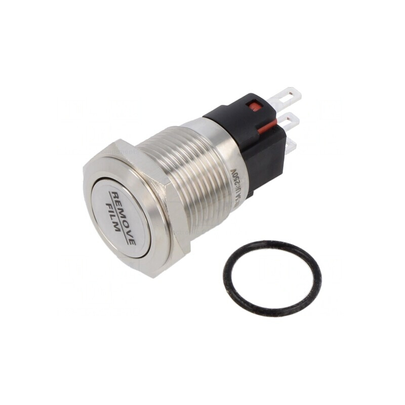 Comutator Anti-Vandalism 2 Poz SPDT 0,5A 220VAC IP40 16mm | Electronic-mag.ro | Componente Electronice