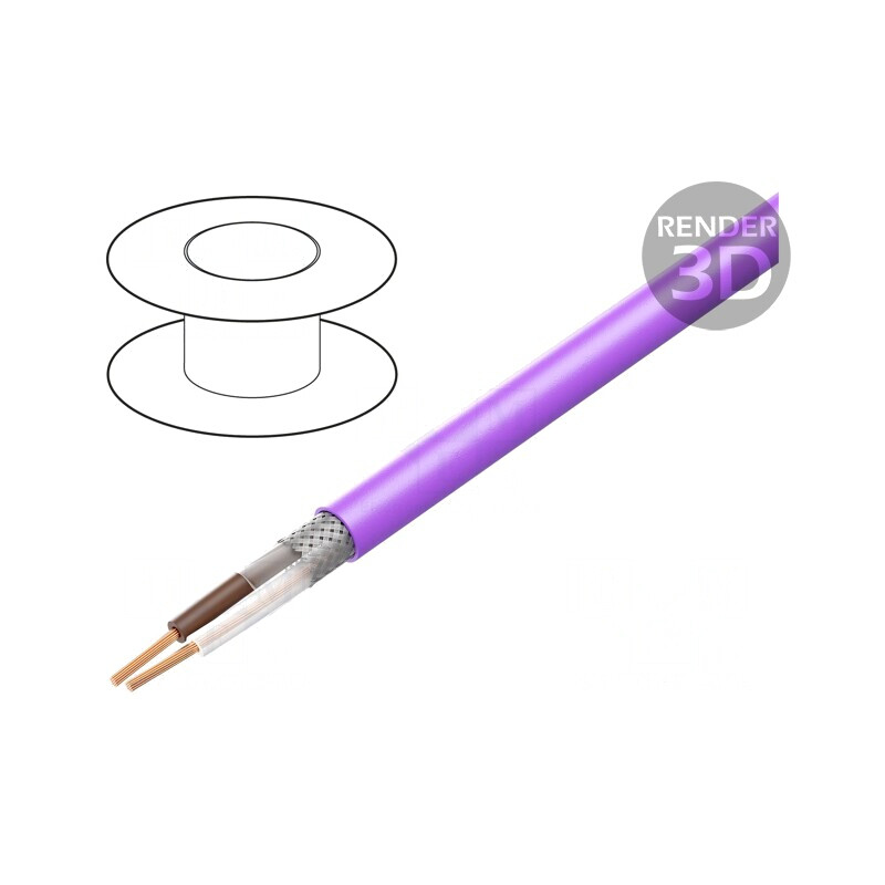 Cablu CAN bus 1x2x0,75mm2 PVC Violet 300V | Electronic-mag.ro | Componente Electronice