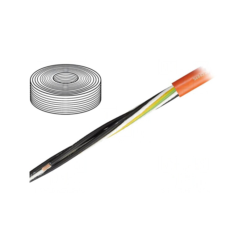 Cablu motor chainflex CF895 4G1,5mm2 PUR portocaliu | Electronic-mag.ro | Componente Electronice