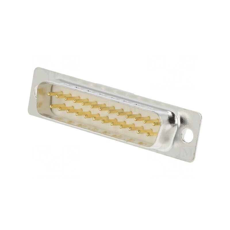 D-Sub 25 Pin Mufă Tată Lipire Aurită Albă | Electronic-mag.ro | Componente Electronice