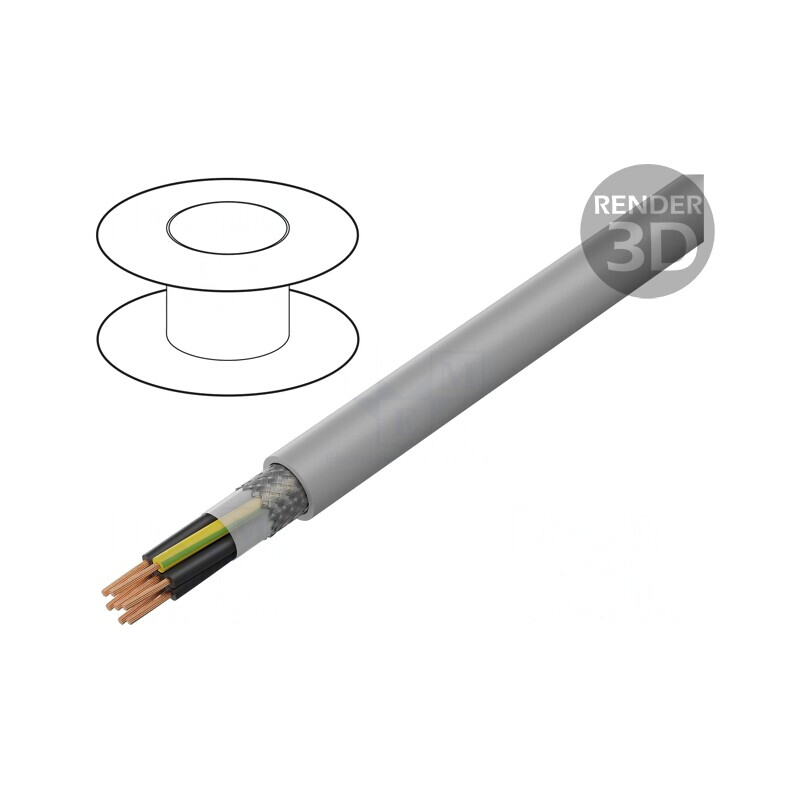 Cablu F-C-PURö-JZ 7G0,5mm2 Ecranat Cupru Cositorit | Electronic-mag.ro | Componente Electronice