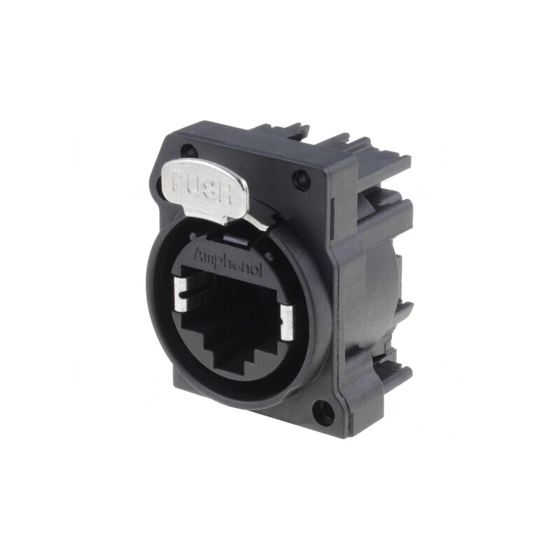 Soclu RJ45 XLRnet Cat5e cu buton 90° | Electronic-mag.ro | Componente Electronice