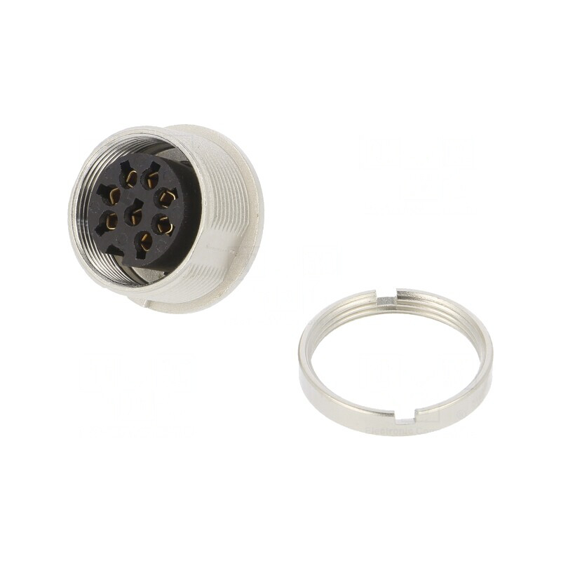 Conector M16 Soclu Mamă 8-Pin 5A 60V IP40 | Electronic-mag.ro | Componente Electronice