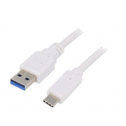 Cablu USB 3.0 A la C 3m Alb Aurit | Electronic-mag.ro | Componente Electronice