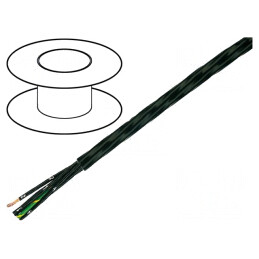 Cablu electric negru 2x0,75mm2 600V FEP | Electronic-mag.ro | Componente Electronice