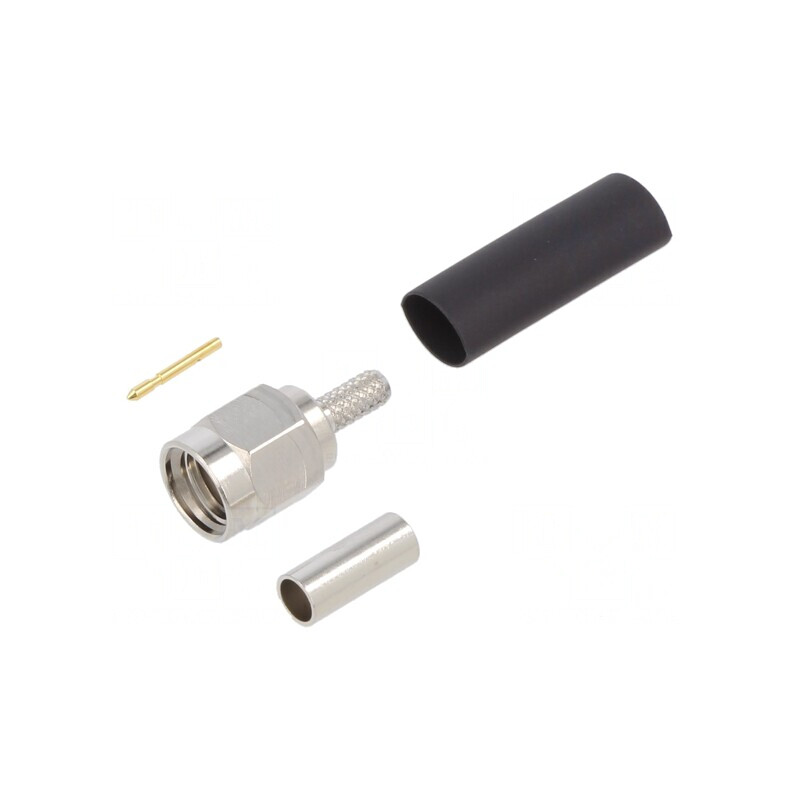 Mufă SMA Tată Drept 50Ω Aurit pentru Cablu PTFE | Electronic-mag.ro | Componente Electronice
