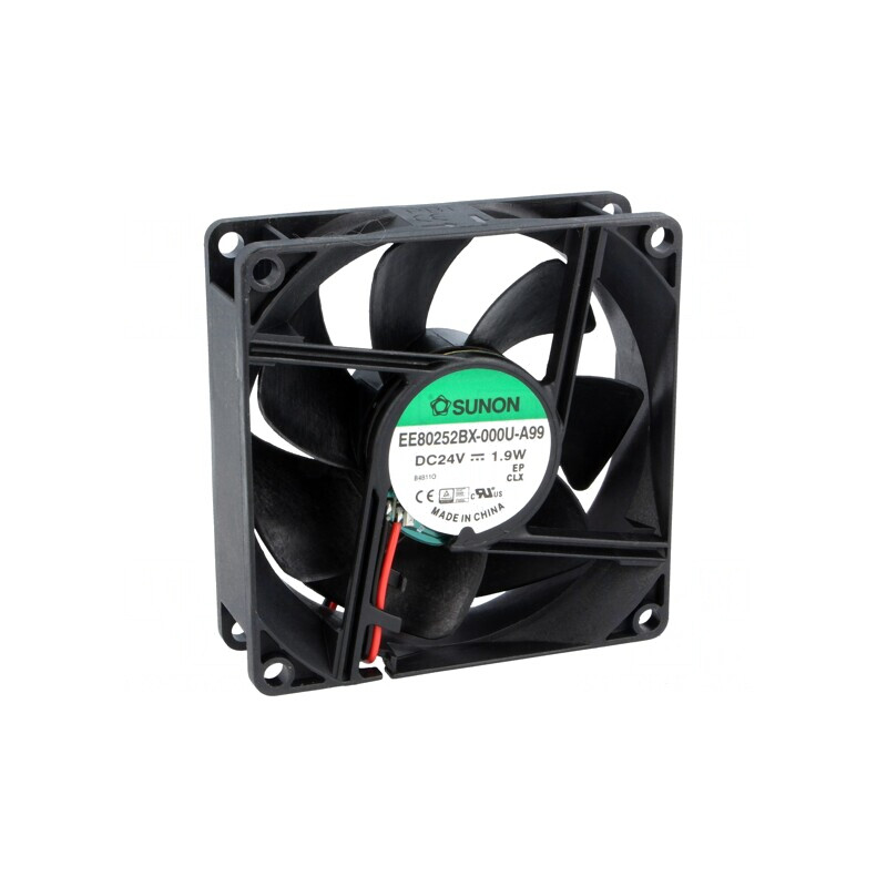 Ventilator axial DC 24V 80x80x25mm 76,5m3/h 38dBA cu bilă | Electronic-mag.ro | Componente Electronice