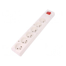 Conector alimentare AC mamă splitter 2P alb 250V 16A | Electronic-mag.ro | Componente Electronice