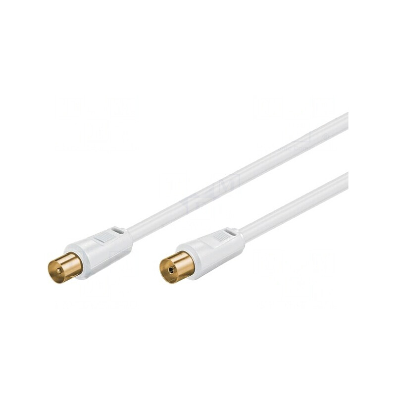 Cablu Coaxial 75Ω Alb 10m 9,5mm Priză-Mufă | Electronic-mag.ro | Componente Electronice