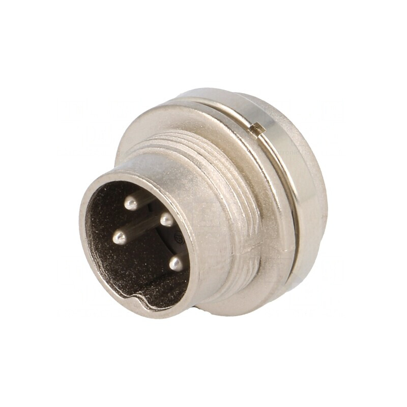 Conector M16 Soclu Tată 4 PIN IP40 5A 300V | Electronic-mag.ro | Componente Electronice