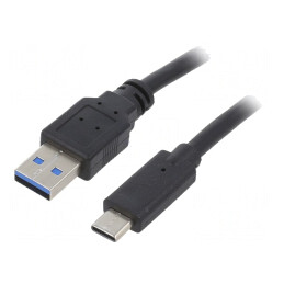 Cablu USB 3.0 A la C 3m Negru PVC Aurit | Electronic-mag.ro | Componente Electronice