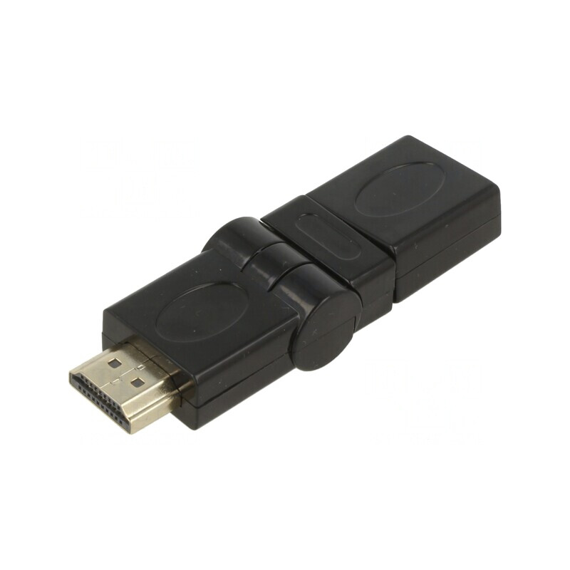 Adaptor HDMI Unghiular ±90° Negru | Electronic-mag.ro | Componente Electronice