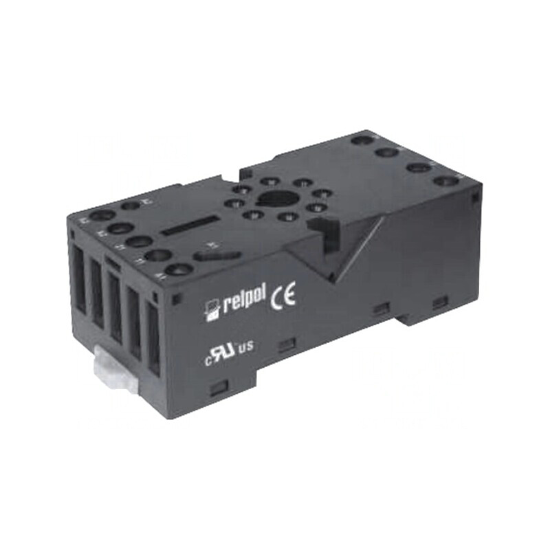 Stativ pe panou pentru șină DIN 8 10A 250VAC Serie R15 | Electronic-mag.ro | Componente Electronice