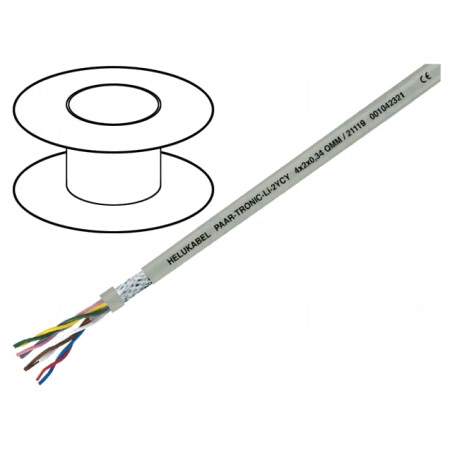 Cablu PAAR-TRONIC 4x2x0.5mm2 Gri 250V | Electronic-mag.ro | Componente Electronice