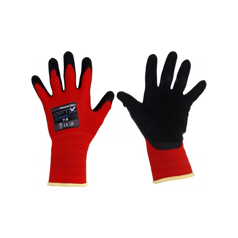 Mănuși de Protecție Roșii XXL Poliester Opty | Electronic-mag.ro | Componente Electronice