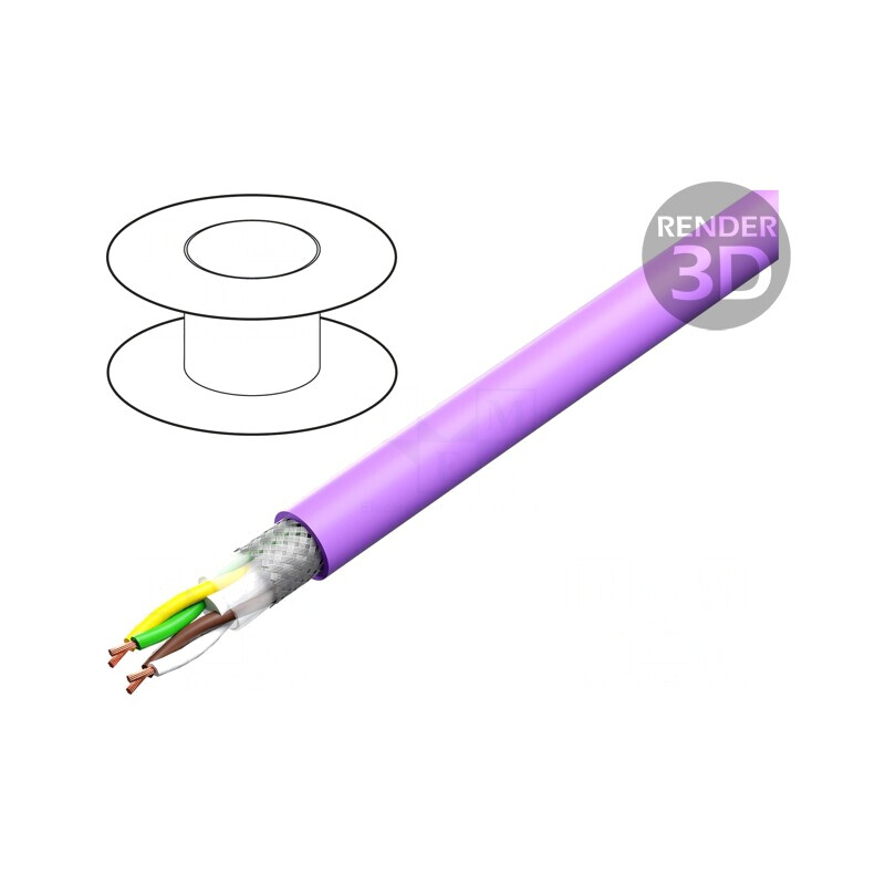 Cablu CAN bus PVC violet 2x2x0,34mm2 250V | Electronic-mag.ro | Componente Electronice
