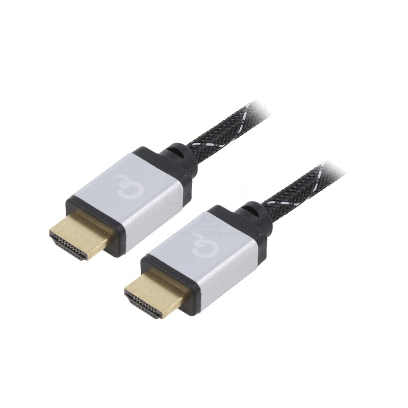 Cablu HDMI 2.0 Textil 2m Negru | Electronic-mag.ro | Componente Electronice