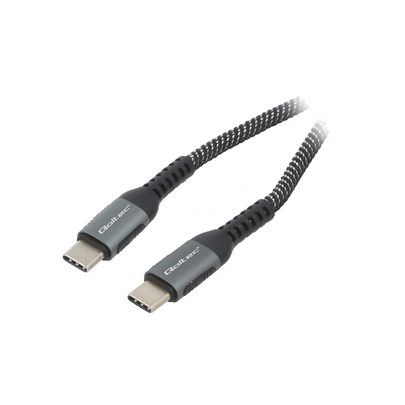 Cablu USB 2.0 USB C 1,5m Negru/Alb | Electronic-mag.ro | Componente Electronice