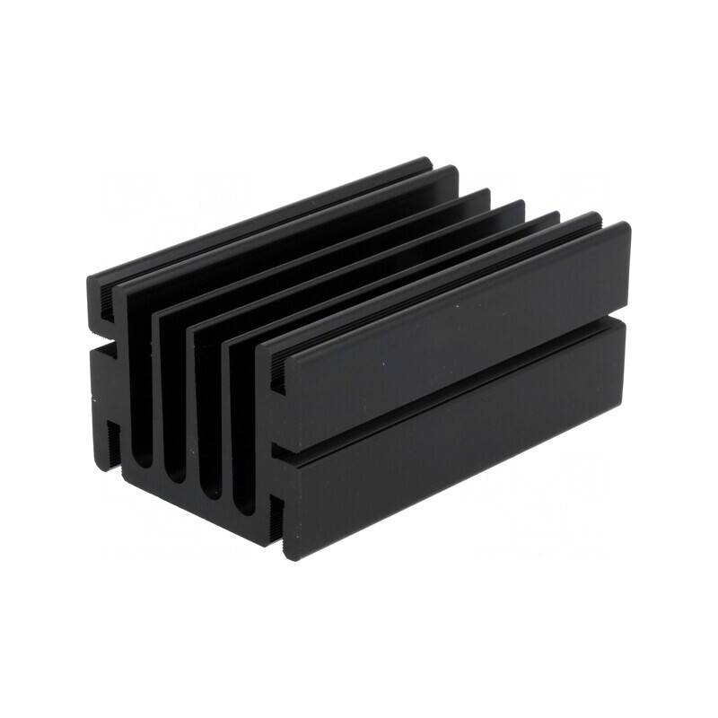 Radiator Aluminiu Negru TO220 75x46x33mm | Electronic-mag.ro | Componente Electronice