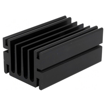 Radiator Aluminiu Negru TO220 75x46x33mm | Electronic-mag.ro | Componente Electronice