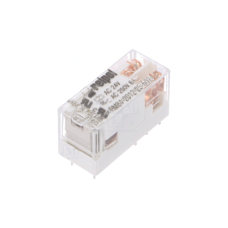 Releu electromagnetic DPDT 24VAC 8A PCB | Electronic-mag.ro | Componente Electronice