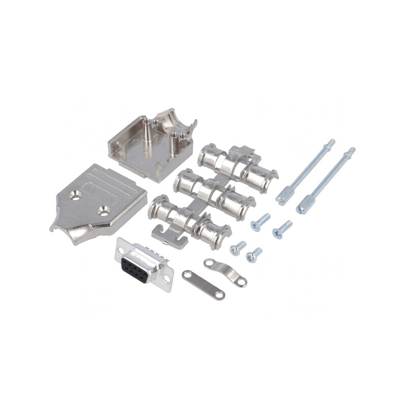 Set Complet Mufă Mamă D-Sub 9 Pin Lipire pe Cablu | Electronic-mag.ro | Componente Electronice