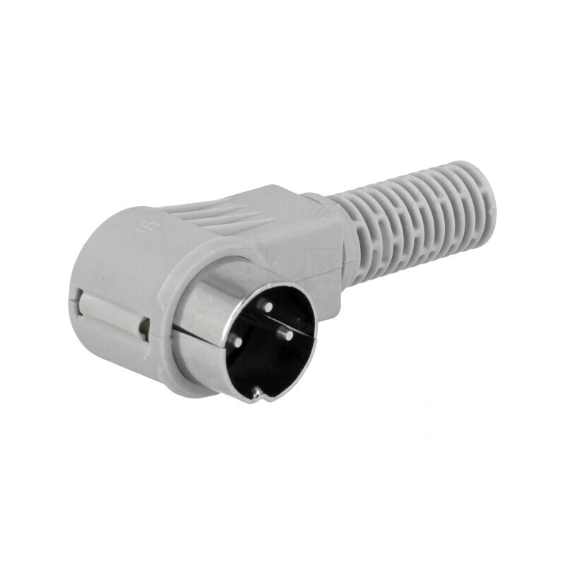 Mufă DIN 3 pini unghi 90° pe cablu | Electronic-mag.ro | Componente Electronice
