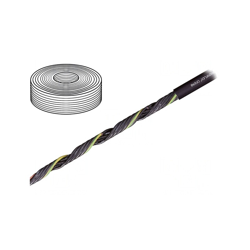 Cablu de Control chainflex CF890 12G0.5mm2 PUR Negru | Electronic-mag.ro | Componente Electronice