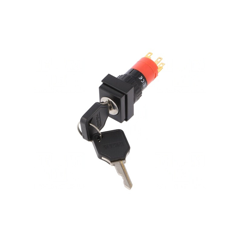 Întrerupător cu Cheie SPDT Ø16mm 2 Pini | Electronic-mag.ro | Componente Electronice