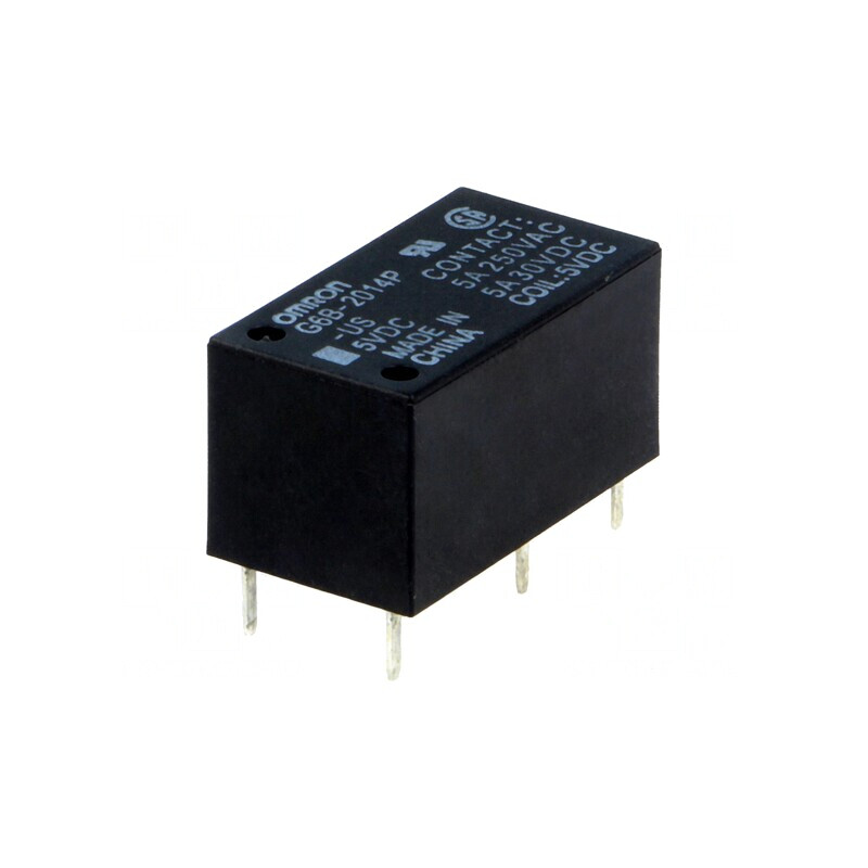 Releu electromagnetic 5VDC 5A DPST-NC | Electronic-mag.ro | Componente Electronice
