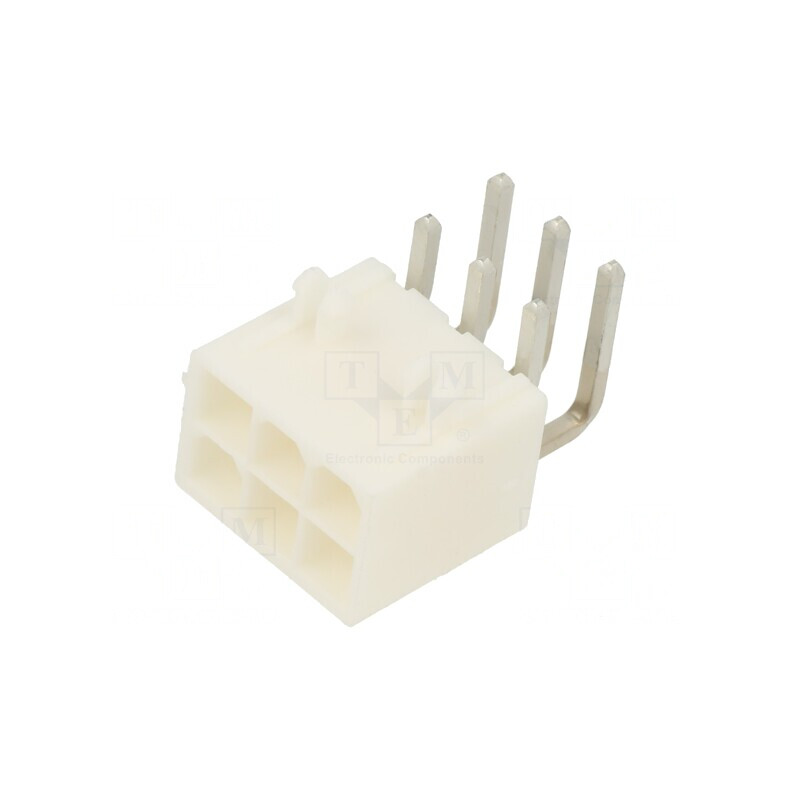 Soclu cablu-placă Mini-Fit Jr 6 pini aurit 4,2mm 13A | Electronic-mag.ro | Componente Electronice