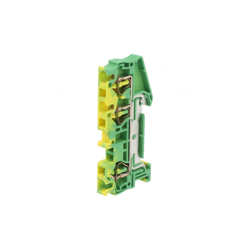 Conector Îmbinare Șine 1 Pista 3 Borne 0.08-4mm² Galben-Verde | Electronic-mag.ro | Componente Electronice