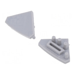 Obturator Argintiu pentru Profile LED - Set 10 Bucăți | Electronic-mag.ro | Componente Electronice