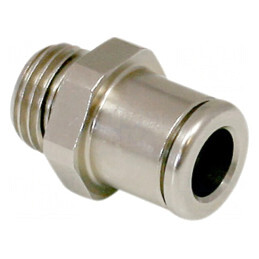 Racord Push-In Drept 6mm Alamă Nichelată | Electronic-mag.ro | Componente Electronice