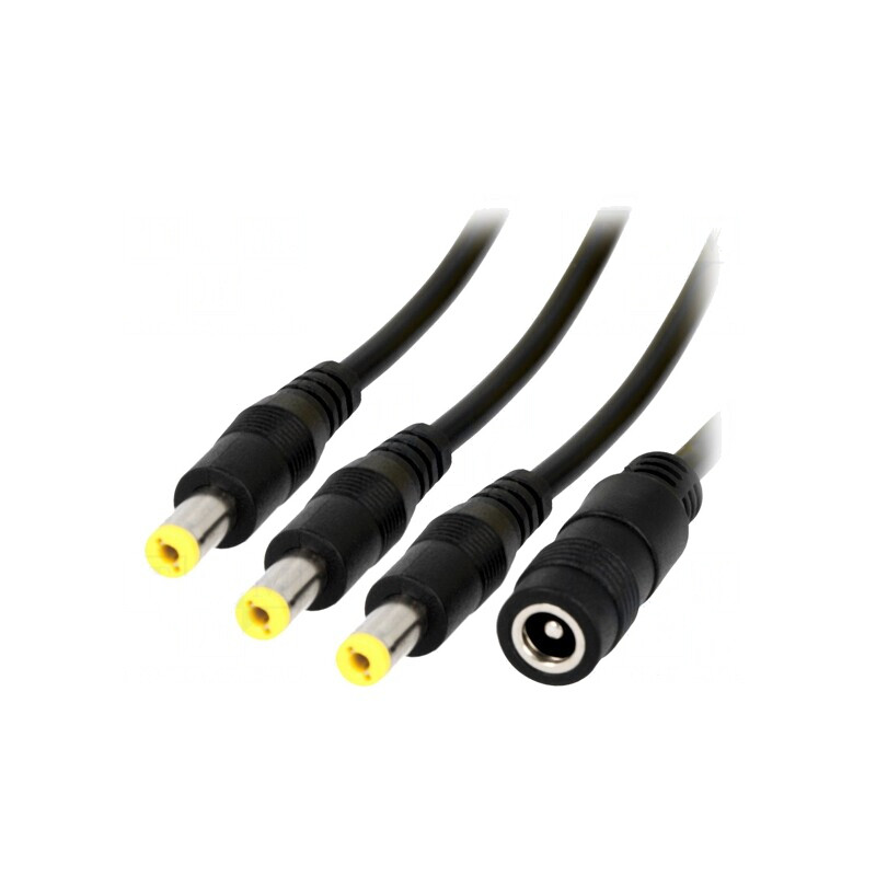 Cablu Alimentare 2x0,5mm2 cu 3 Mufe și Soclu Drept DC 5,5/2,1 | Electronic-mag.ro | Componente Electronice Cablu Alimentare 2x0,5mm2 cu 3 Mufe și Soclu Drept DC 5,5/2,1 | Electronic-mag.ro | Componente Electronice