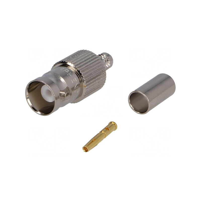 Mufă BNC Mamă 50Ω Crimp PTFE Aurit | Electronic-mag.ro | Componente Electronice Mufă BNC Mamă 50Ω Crimp PTFE Aurit | Electronic-mag.ro | Componente Electronice