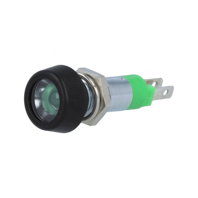 Lampă LED Control Verde 24-28V Ø8.2mm | Electronic-mag.ro | Componente Electronice