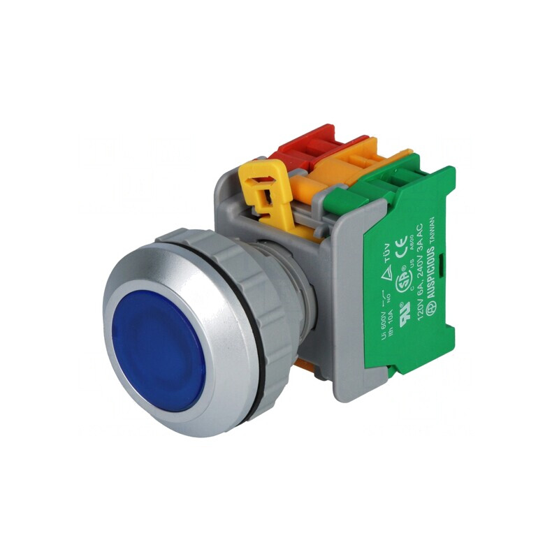 Comutator Acționat prin Apăsare 30mm 1 NC NO | Electronic-mag.ro | Componente Electronice