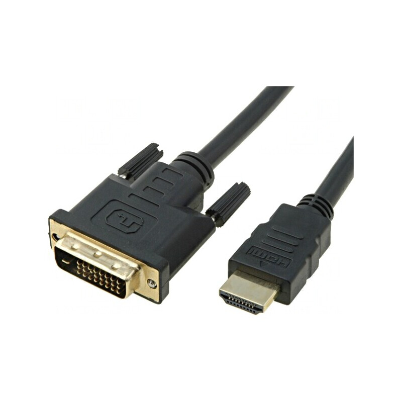 Cablu DVI-D la HDMI 3m Negru | Electronic-mag.ro | Componente Electronice
