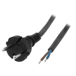 Cablu Electric 2x1,5mm2 3m Negru | Electronic-mag.ro | Componente Electronice