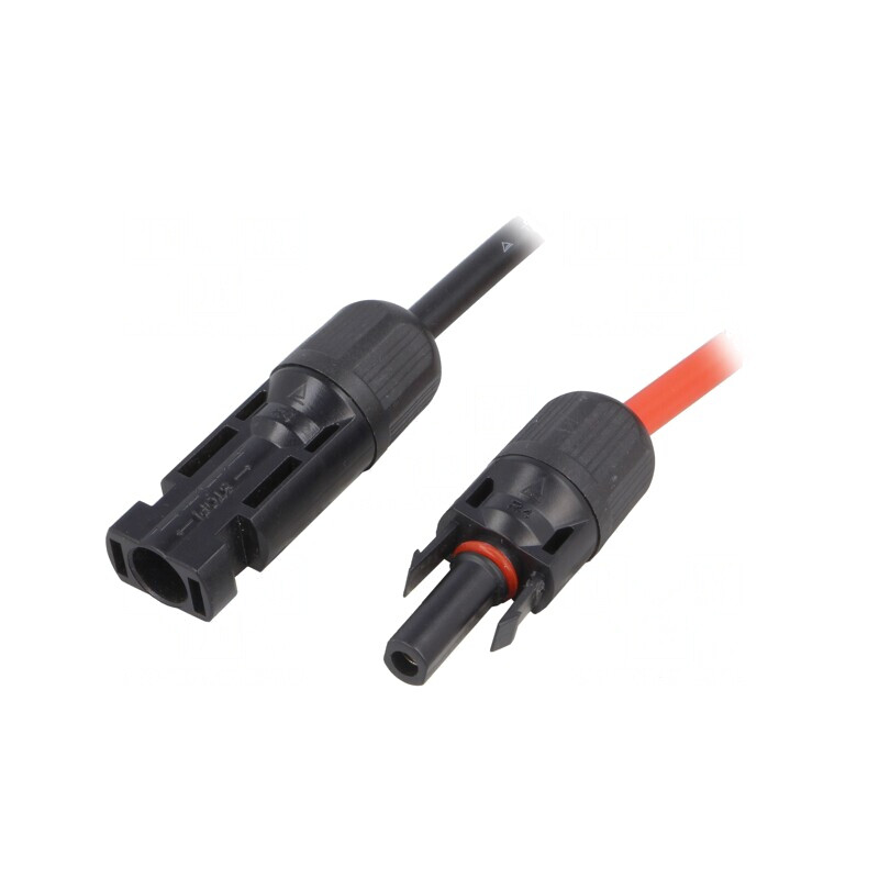 Conector solar tată-mamă drept 4mm² cu cablu mufă 1m | Electronic-mag.ro | Componente Electronice